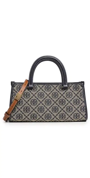 Tory Burch T Monogram East-West Tote Tory Navy One Size | Thumbnail 1 Tory Burch T Monogram East-West Tote Tory Navy One Size | Thumbnail 1