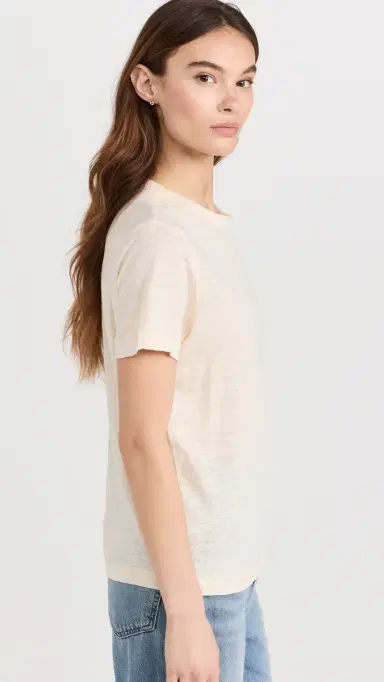 Sold Out NYC The inen Perfect Tee in Cream Cream | Thumbnail 4 Sold Out NYC The inen Perfect Tee in Cream Cream | Thumbnail 4