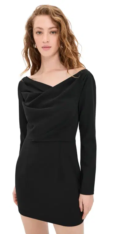 Black Halo Jacqueline Micro Mini Dress Black | Thumbnail 1 Black Halo Jacqueline Micro Mini Dress Black | Thumbnail 1