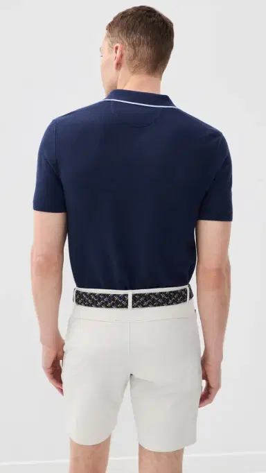 RLX Ralph Lauren Cotton Coomax Johnny Collar Sweater Polo Refined Navy/Office Blue | Thumbnail 3 RLX Ralph Lauren Cotton Coomax Johnny Collar Sweater Polo Refined Navy/Office Blue | Thumbnail 3