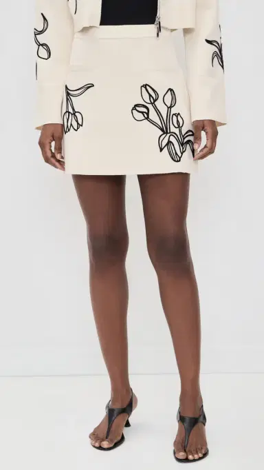 AMUR Roe Knit Skirt Pebble | Thumbnail 2 AMUR Roe Knit Skirt Pebble | Thumbnail 2