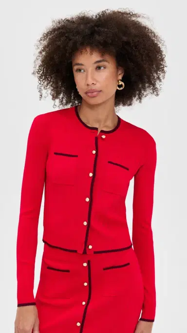 LE BOP Diana Cardigan Red | Thumbnail 2 LE BOP Diana Cardigan Red | Thumbnail 2