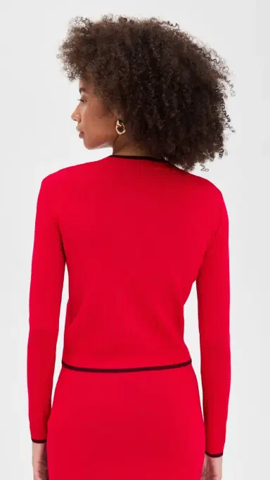 LE BOP Diana Cardigan Red | Thumbnail 3 LE BOP Diana Cardigan Red | Thumbnail 3