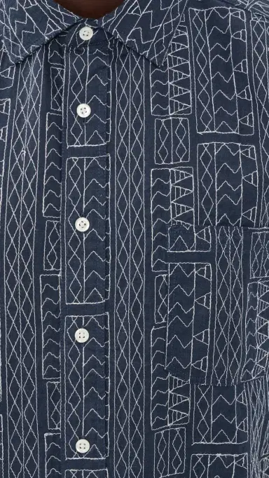 Billy Reid hort leeve Geo titch hirt Carbon Blue | Thumbnail 6 Billy Reid hort leeve Geo titch hirt Carbon Blue | Thumbnail 6