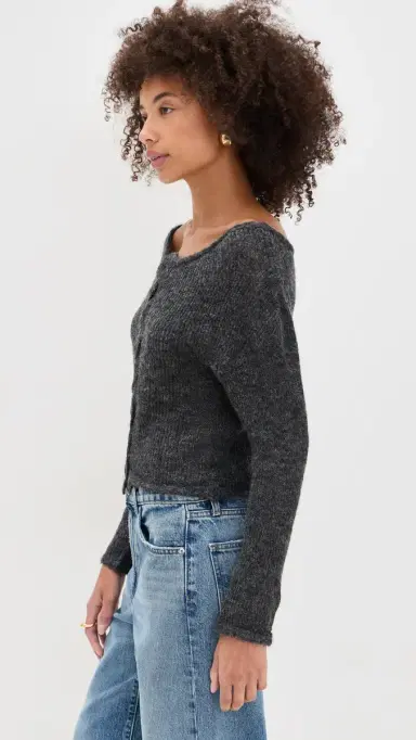 Lioness argaux Knit Cardigan Charcoal | Thumbnail 4 Lioness argaux Knit Cardigan Charcoal | Thumbnail 4