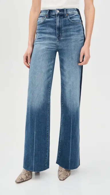 DAZE Far Out High Rise Wide Leg Jeans Tuxedo | Thumbnail 2 DAZE Far Out High Rise Wide Leg Jeans Tuxedo | Thumbnail 2