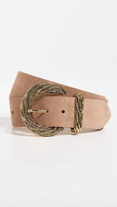 L'AGENCE Adelle Suede Belt Cappuccino | Thumbnail 2 L'AGENCE Adelle Suede Belt Cappuccino | Thumbnail 2