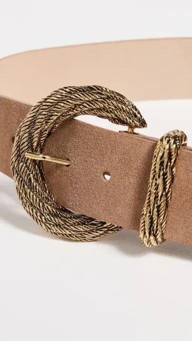 L'AGENCE Adelle Suede Belt Cappuccino | Thumbnail 5 L'AGENCE Adelle Suede Belt Cappuccino | Thumbnail 5
