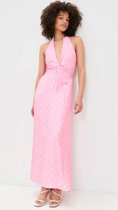 Seven Wonders Saga Halter axi Dress Pink/White Polka | Thumbnail 5 Seven Wonders Saga Halter axi Dress Pink/White Polka | Thumbnail 5