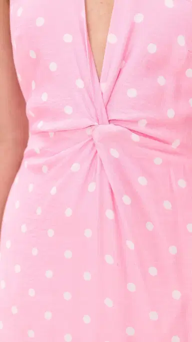 Seven Wonders Saga Halter axi Dress Pink/White Polka | Thumbnail 6 Seven Wonders Saga Halter axi Dress Pink/White Polka | Thumbnail 6