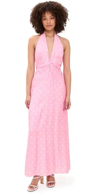 Seven Wonders Saga Halter axi Dress Pink/White Polka | Thumbnail 1 Seven Wonders Saga Halter axi Dress Pink/White Polka | Thumbnail 1