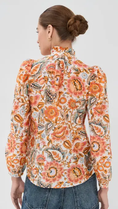 Alix of Bohemia Annabel Topaz Flower hirt Off-White | Thumbnail 3 Alix of Bohemia Annabel Topaz Flower hirt Off-White | Thumbnail 3