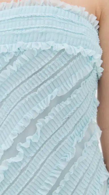 endless rose Strapless Ruffled Maxi Dress Icy Blue | Thumbnail 6 endless rose Strapless Ruffled Maxi Dress Icy Blue | Thumbnail 6
