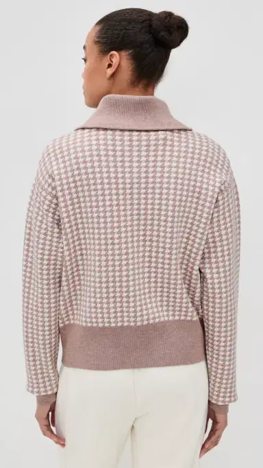 Varley Ablett Jacquard Knit Jacket Taupe | Thumbnail 3 Varley Ablett Jacquard Knit Jacket Taupe | Thumbnail 3