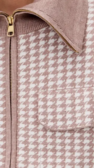 Varley Ablett Jacquard Knit Jacket Taupe | Thumbnail 6 Varley Ablett Jacquard Knit Jacket Taupe | Thumbnail 6