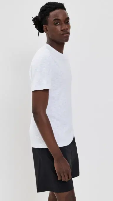 Reigning Champ 1x1 Slub Slim T-Shirt White | Thumbnail 4 Reigning Champ 1x1 Slub Slim T-Shirt White | Thumbnail 4
