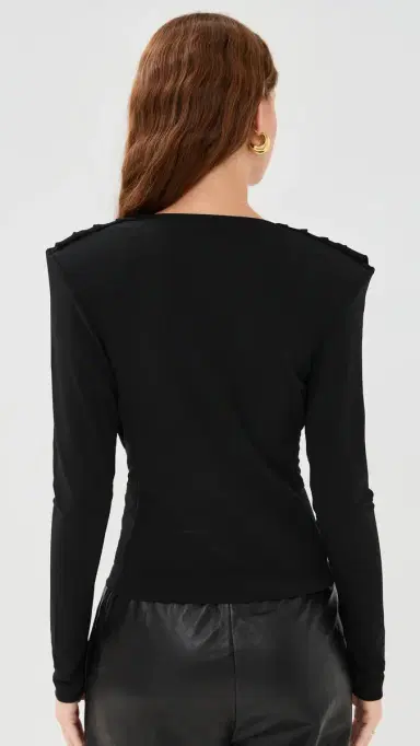 WARDROBE.NYC WARDROBE. NYC Evening Cowl Neck Top Black | Thumbnail 3 WARDROBE.NYC WARDROBE. NYC Evening Cowl Neck Top Black | Thumbnail 3