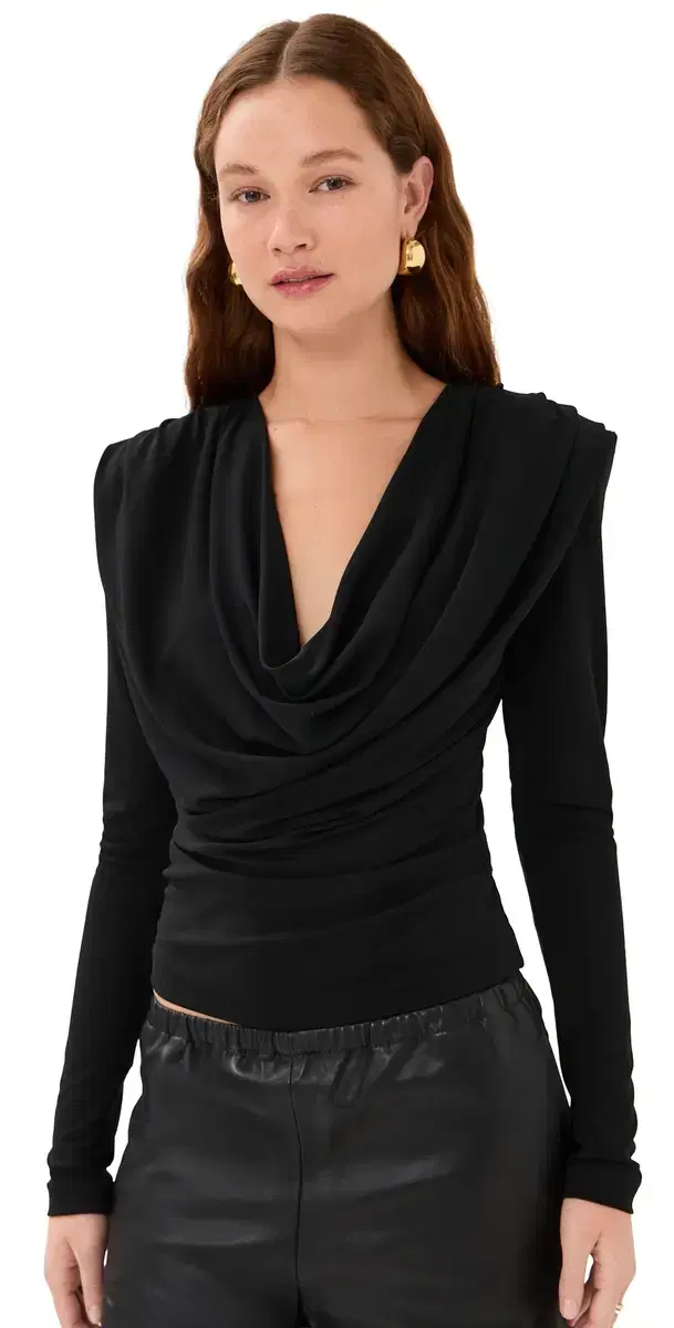 WARDROBE. NYC Evening Cowl Neck Top Black WARDROBE. NYC Evening Cowl Neck Top Black
