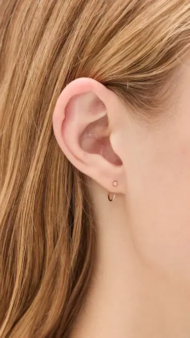 Zoë Chicco 14k Gold Ball Huggie Hoop Single Earring Yellow Gold One Size | Thumbnail 3 Zoë Chicco 14k Gold Ball Huggie Hoop Single Earring Yellow Gold One Size | Thumbnail 3