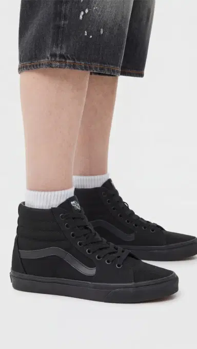 Vans Sk8-Hi Unisex Sneakers Black/Black/Black M 12 | Thumbnail 4 Vans Sk8-Hi Unisex Sneakers Black/Black/Black M 12 | Thumbnail 4