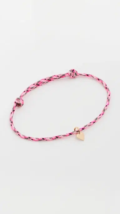 Zoë Chicco 14k Midi Bitty Heart Paracord Bracelet 14k | Thumbnail 2 Zoë Chicco 14k Midi Bitty Heart Paracord Bracelet 14k | Thumbnail 2