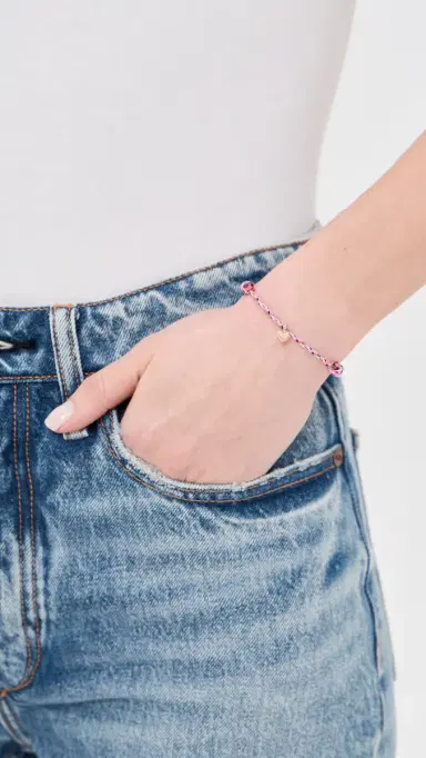 Zoë Chicco 14k Midi Bitty Heart Paracord Bracelet 14k | Thumbnail 3 Zoë Chicco 14k Midi Bitty Heart Paracord Bracelet 14k | Thumbnail 3