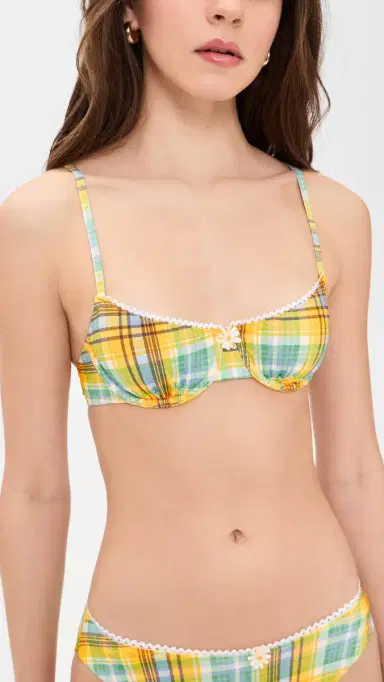 Solid & Striped The Daphne Bikini Top Multi Plaid | Thumbnail 2 Solid & Striped The Daphne Bikini Top Multi Plaid | Thumbnail 2