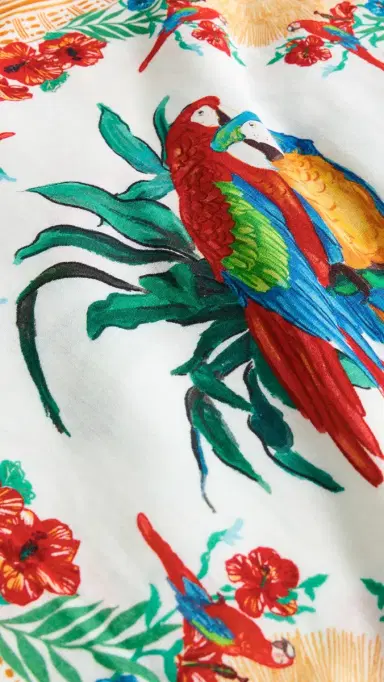 Coniglio Palm Beach Standard Table Cloth Tropical Aviary Breeze One Size | Thumbnail 4 Coniglio Palm Beach Standard Table Cloth Tropical Aviary Breeze One Size | Thumbnail 4