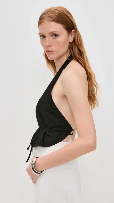 St. Agni Soft Jersey Halter Top Jet Black | Thumbnail 4 St. Agni Soft Jersey Halter Top Jet Black | Thumbnail 4