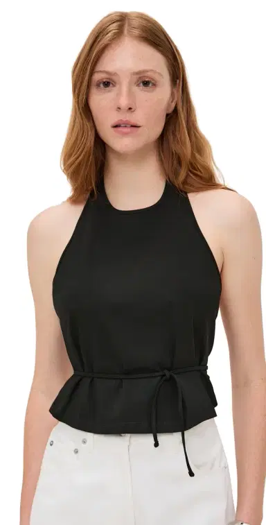 St. Agni Soft Jersey Halter Top Jet Black | Thumbnail 1 St. Agni Soft Jersey Halter Top Jet Black | Thumbnail 1