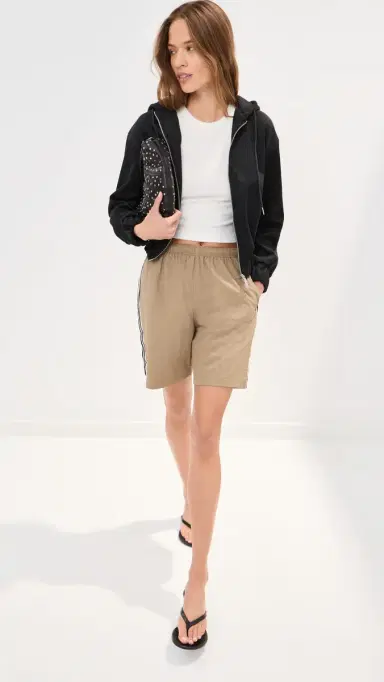 LE BOP Mabel Faux Suede Hoodie Black | Thumbnail 5 LE BOP Mabel Faux Suede Hoodie Black | Thumbnail 5