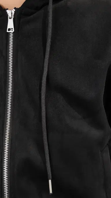 LE BOP Mabel Faux Suede Hoodie Black | Thumbnail 6 LE BOP Mabel Faux Suede Hoodie Black | Thumbnail 6