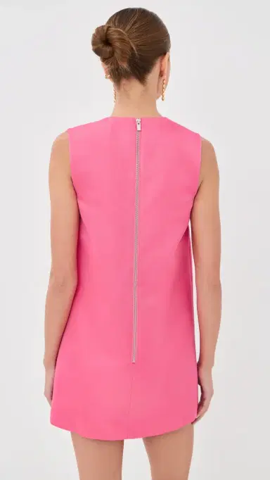 Leo Lin Yvonne Applique Floral Mini Dress Peony Print in Fuchsia | Thumbnail 3 Leo Lin Yvonne Applique Floral Mini Dress Peony Print in Fuchsia | Thumbnail 3