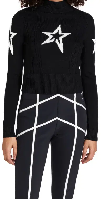 Perfect Moment Cable Underwear Sweater Black S | Thumbnail 1 Perfect Moment Cable Underwear Sweater Black S | Thumbnail 1