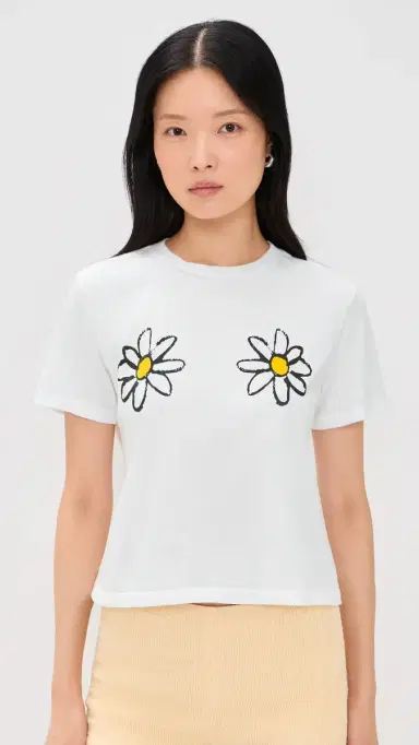 Sunny Somewhere Fresh As A Daisy Tee White | Thumbnail 2 Sunny Somewhere Fresh As A Daisy Tee White | Thumbnail 2