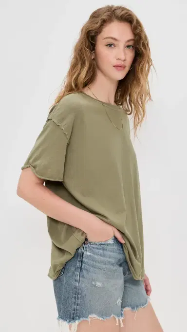 Free People Nina Tee Olive tone | Thumbnail 4 Free People Nina Tee Olive tone | Thumbnail 4