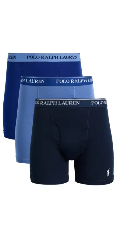 Polo Ralph Lauren Underwear Classic Fit Cotton Boxer Briefs 3 Pack ResortBlue/RugbyRoyal/Navy M | Thumbnail 1 Polo Ralph Lauren Underwear Classic Fit Cotton Boxer Briefs 3 Pack ResortBlue/RugbyRoyal/Navy M | Thumbnail 1