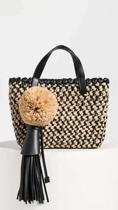 Ulla Johnson Raffia Mini Crossbody Bag Noir Natural One Size | Thumbnail 2 Ulla Johnson Raffia Mini Crossbody Bag Noir Natural One Size | Thumbnail 2