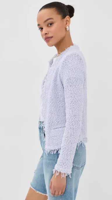 IRO Shavani Fringe Hem Tweed Jacket Lilas | Thumbnail 4 IRO Shavani Fringe Hem Tweed Jacket Lilas | Thumbnail 4