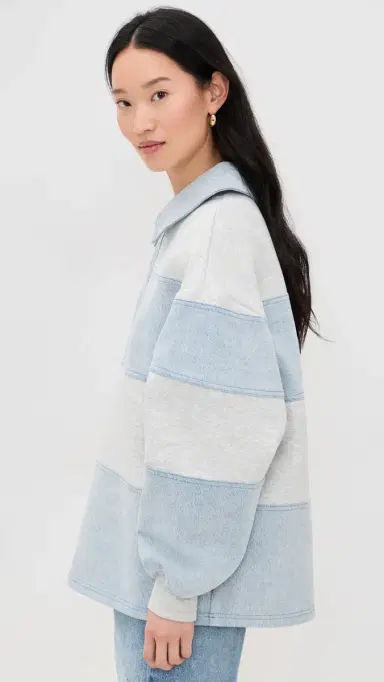 SEROYA Cher ixed edia Pullover Light Grey/Coastline | Thumbnail 4 SEROYA Cher ixed edia Pullover Light Grey/Coastline | Thumbnail 4