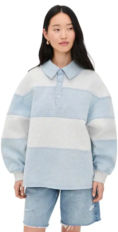 SEROYA Cher ixed edia Pullover Light Grey/Coastline | Thumbnail 1 SEROYA Cher ixed edia Pullover Light Grey/Coastline | Thumbnail 1