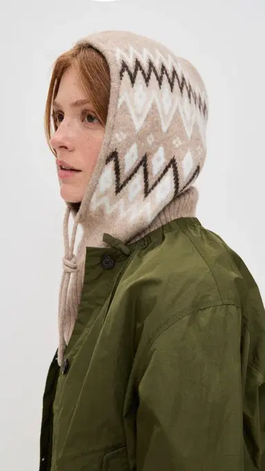 LE BOP Maribelle Balaclava Oatmeal One Size | Thumbnail 4 LE BOP Maribelle Balaclava Oatmeal One Size | Thumbnail 4