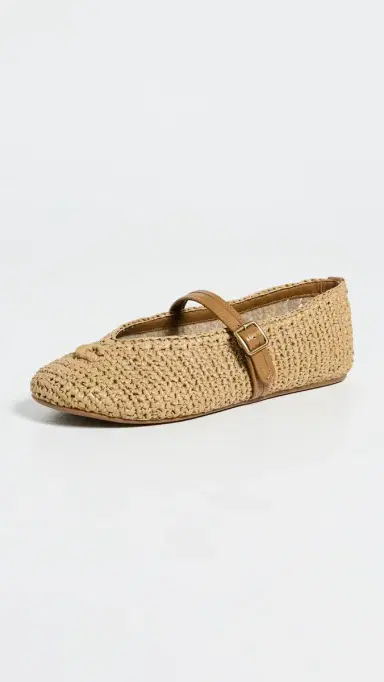 Coach Sculpted C Soft Mary Jane Flats Natural Raffia | Thumbnail 3 Coach Sculpted C Soft Mary Jane Flats Natural Raffia | Thumbnail 3