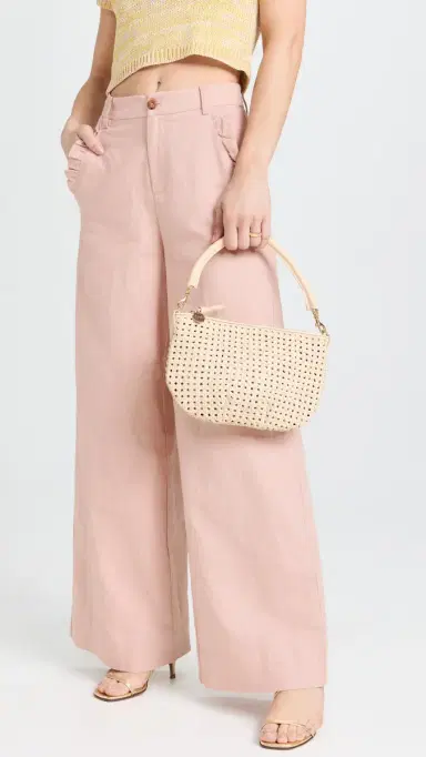 Clare V. Petit Moyen Messenger Cream Rattan One Size | Thumbnail 3 Clare V. Petit Moyen Messenger Cream Rattan One Size | Thumbnail 3