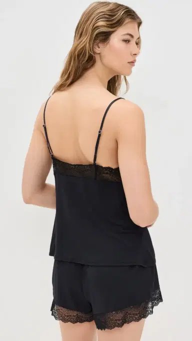 Eberjey Lara Cami & Shorts PJ Set Black | Thumbnail 3 Eberjey Lara Cami & Shorts PJ Set Black | Thumbnail 3