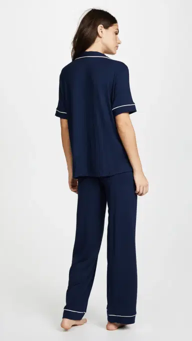 Eberjey Gisele Short Sleeve Pajama et Navy/ | Thumbnail 3 Eberjey Gisele Short Sleeve Pajama et Navy/ | Thumbnail 3