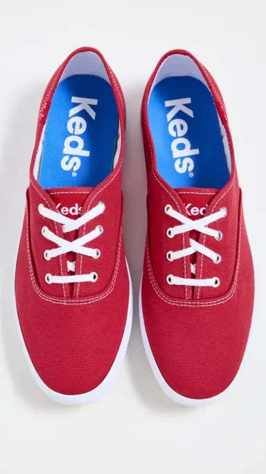 Keds Champion Canvas Sneakers Red 8 | Thumbnail 2 Keds Champion Canvas Sneakers Red 8 | Thumbnail 2