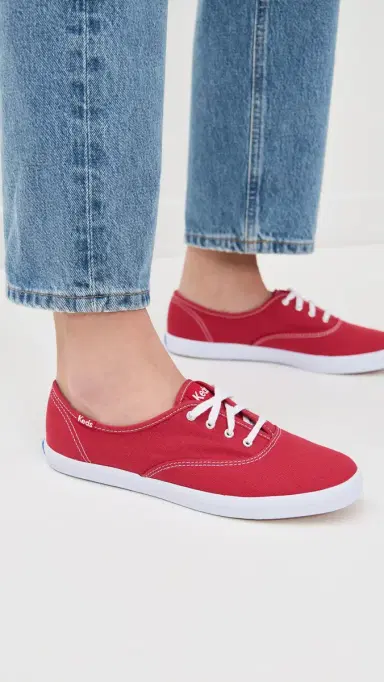 Keds Champion Canvas Sneakers Red 8 | Thumbnail 3 Keds Champion Canvas Sneakers Red 8 | Thumbnail 3