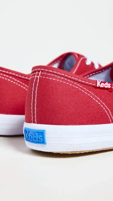 Keds Champion Canvas Sneakers Red 8 | Thumbnail 4 Keds Champion Canvas Sneakers Red 8 | Thumbnail 4