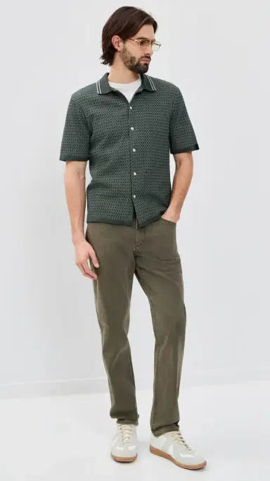 rag & bone Harvey Cross titch Camp Shirt Chgr | Thumbnail 5 rag & bone Harvey Cross titch Camp Shirt Chgr | Thumbnail 5